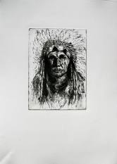 ''Native american''. A3, etch, 2013 [available]